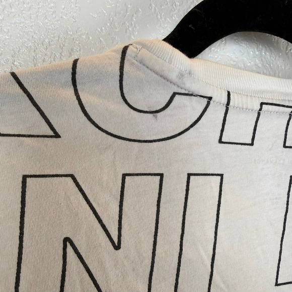 Armani Exchange Mens Graphic T Shirt All Over Logo Print White Size XS - Picture 5 of 5